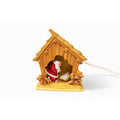 Christmas Nativity The Kneeling Santa Light Up Ceramic Manger ROMAN Inc Santa Kneeling in Prayer with Baby Jesus Holdiay Decor Night Light