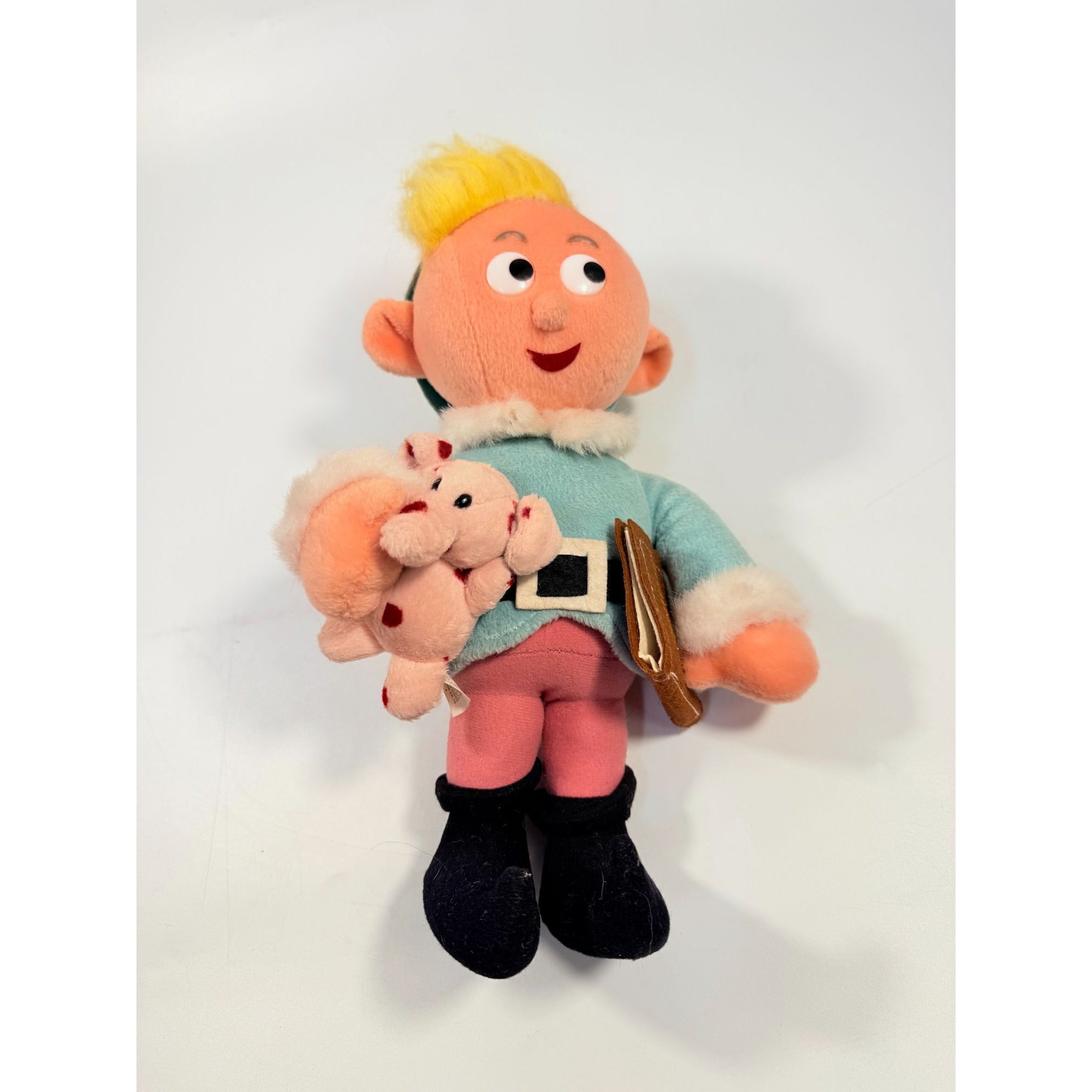 Hermey Elf Dentist Stuffkins Plush Toy w Tag 1999 Rudolph Island of Misfit Toys Vintage Cartoon Nostagia Christmas Seasonal Classic Movies