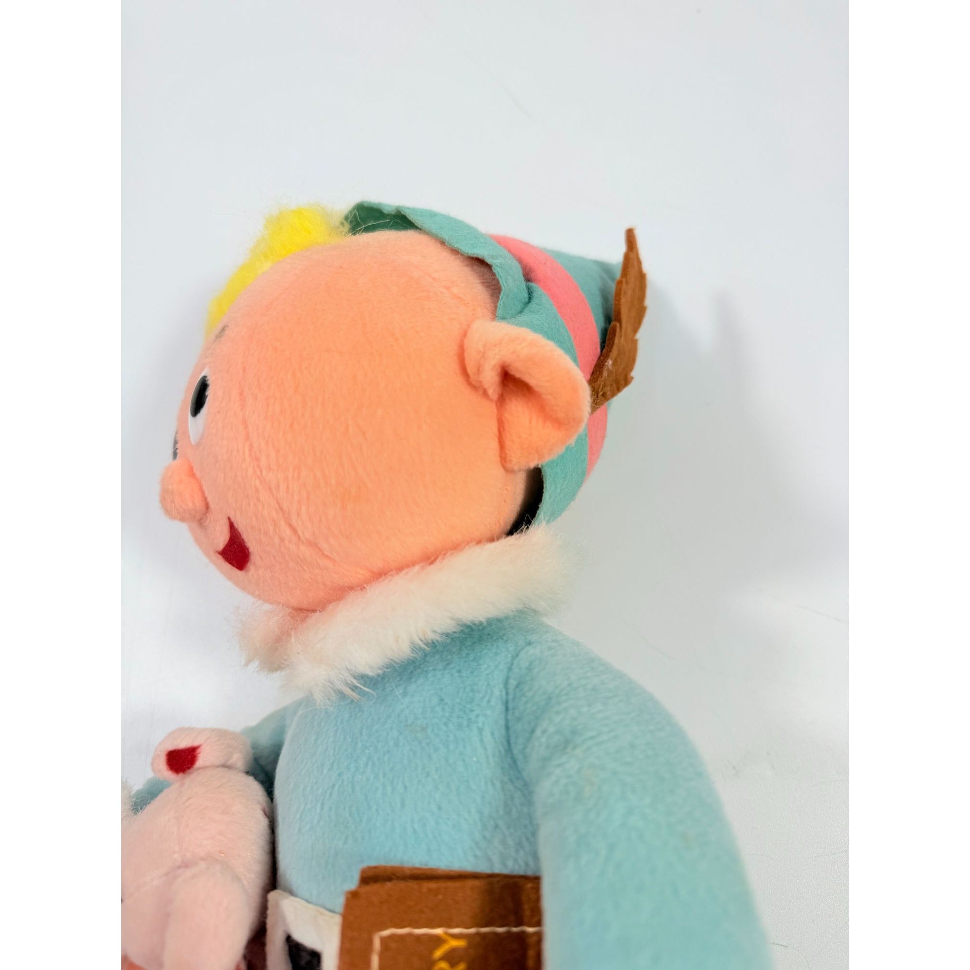 Hermey Elf Dentist Stuffkins Plush Toy w Tag 1999 Rudolph Island of Misfit Toys Vintage Cartoon Nostagia Christmas Seasonal Classic Movies