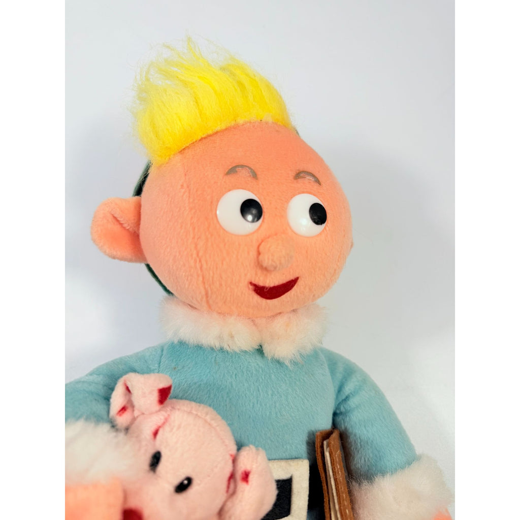Hermey Elf Dentist Stuffkins Plush Toy w Tag 1999 Rudolph Island of Misfit Toys Vintage Cartoon Nostagia Christmas Seasonal Classic Movies