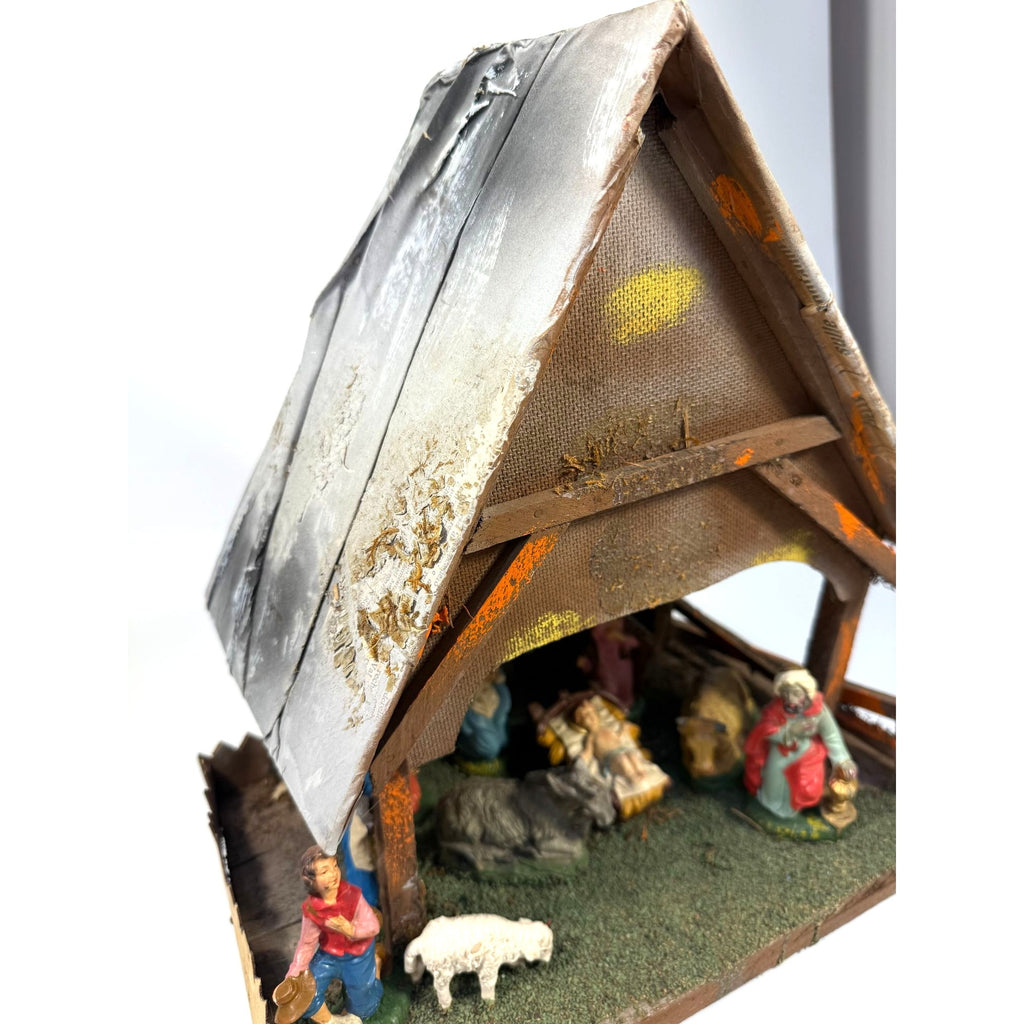Italian Nativity Set Creche Fontanini  Mid Century Handcrafted Nativity Italy Old World Charm Vintage Christmas Religious Holiday Seasonal