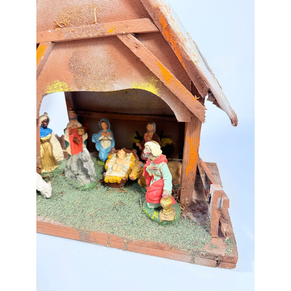 Italian Nativity Set Creche Fontanini  Mid Century Handcrafted Nativity Italy Old World Charm Vintage Christmas Religious Holiday Seasonal