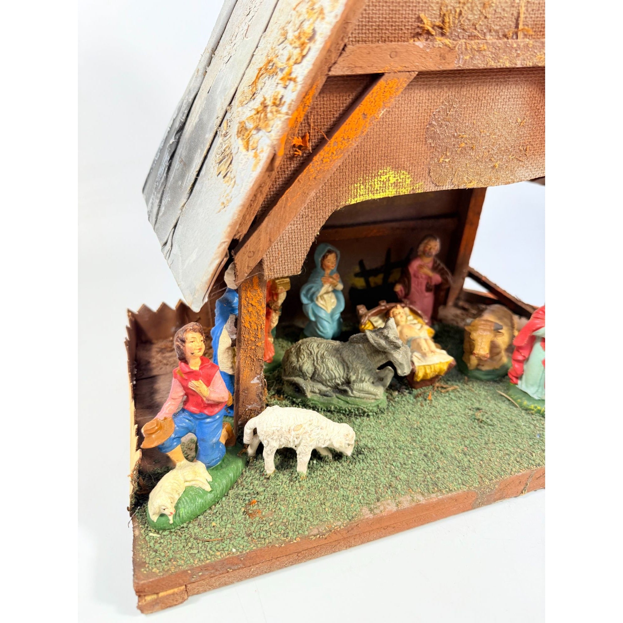 Italian Nativity Set Creche Fontanini  Mid Century Handcrafted Nativity Italy Old World Charm Vintage Christmas Religious Holiday Seasonal