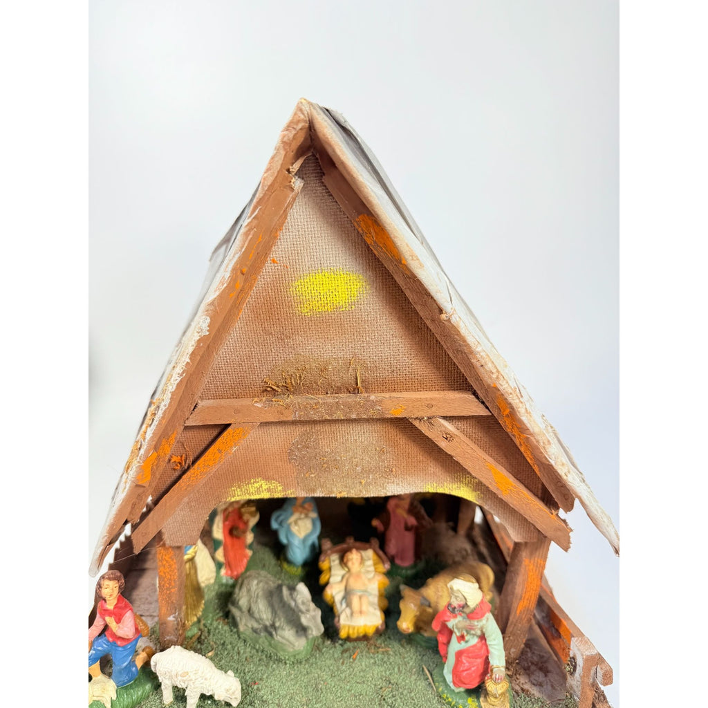 Italian Nativity Set Creche Fontanini  Mid Century Handcrafted Nativity Italy Old World Charm Vintage Christmas Religious Holiday Seasonal
