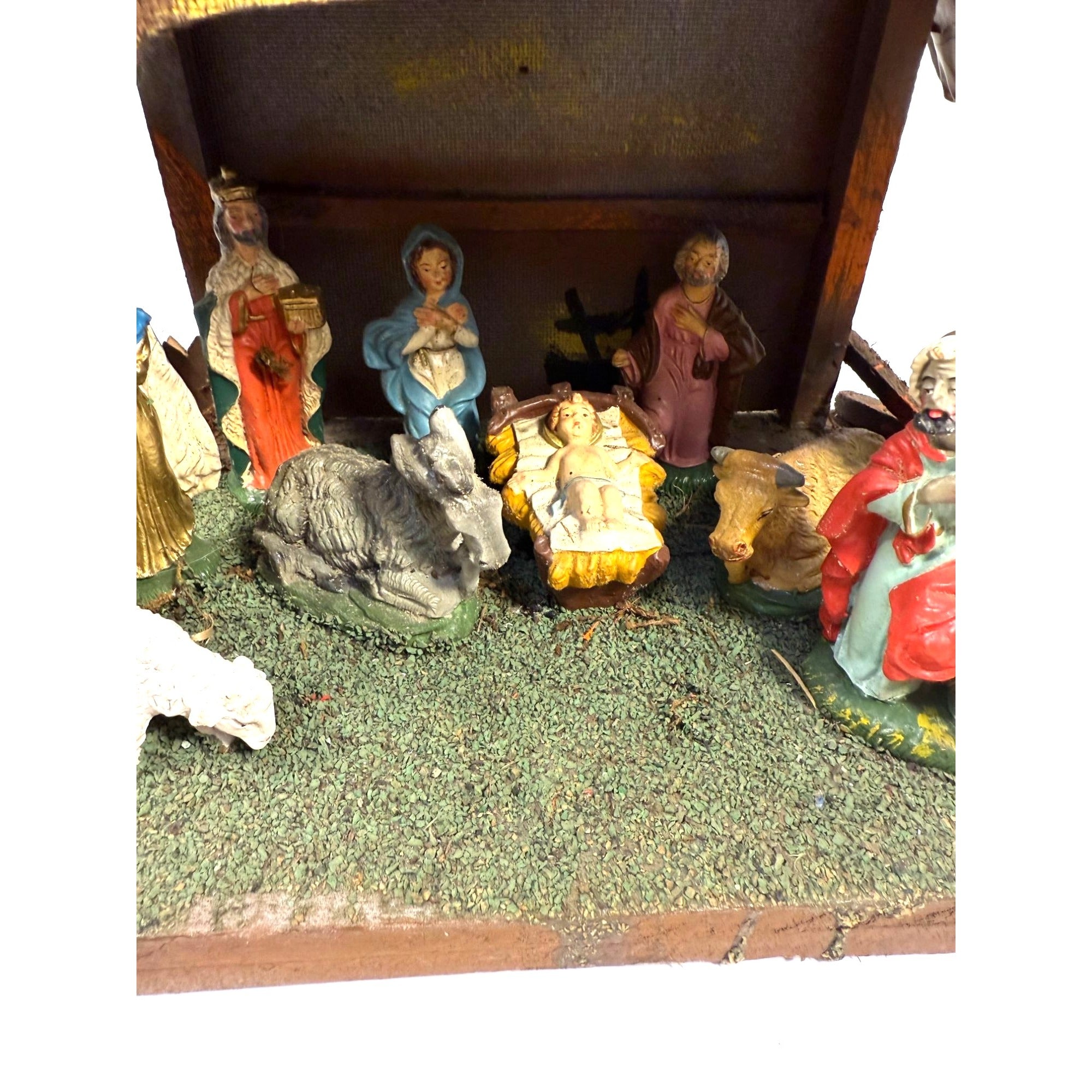 Italian Nativity Set Creche Fontanini  Mid Century Handcrafted Nativity Italy Old World Charm Vintage Christmas Religious Holiday Seasonal