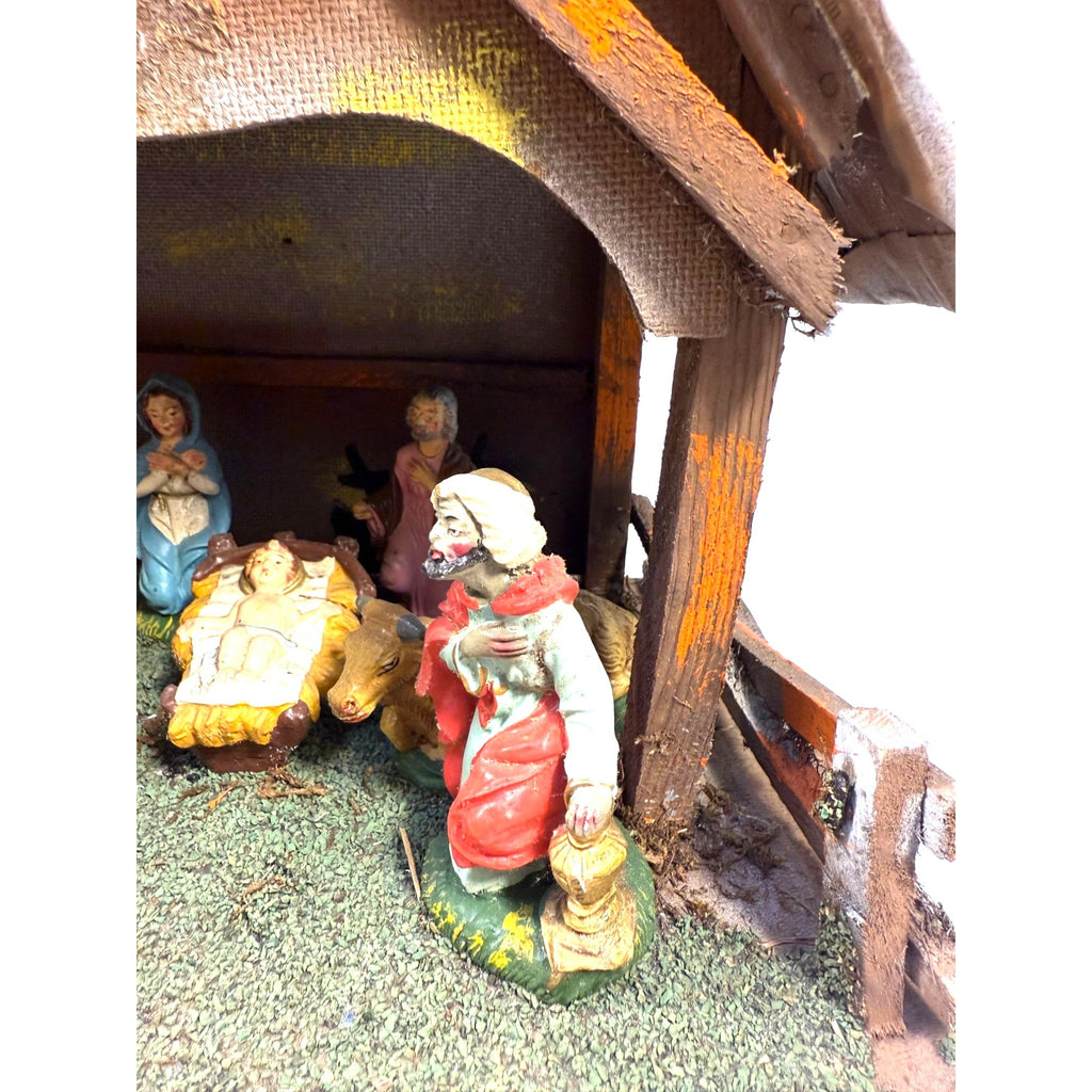 Italian Nativity Set Creche Fontanini  Mid Century Handcrafted Nativity Italy Old World Charm Vintage Christmas Religious Holiday Seasonal