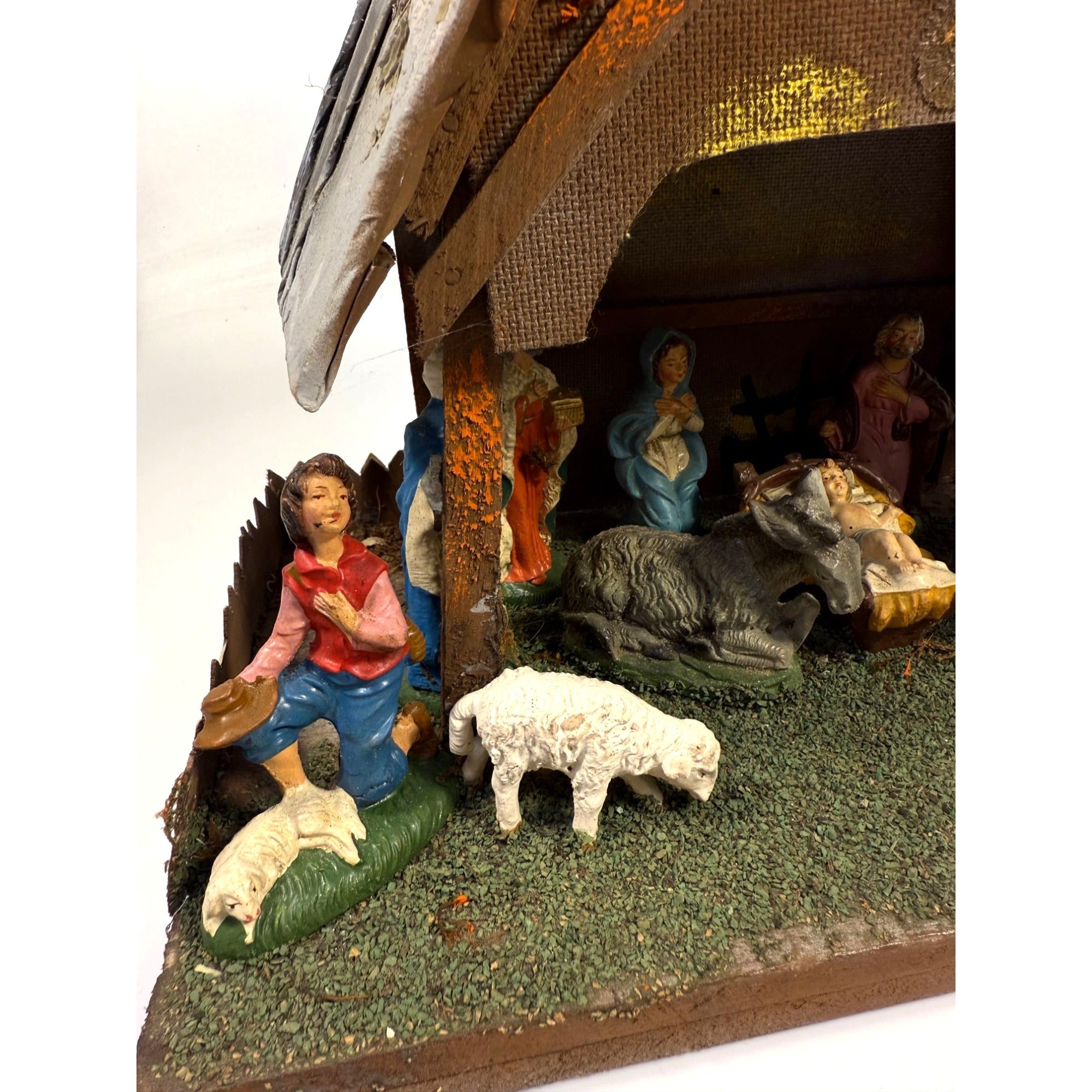 Italian Nativity Set Creche Fontanini  Mid Century Handcrafted Nativity Italy Old World Charm Vintage Christmas Religious Holiday Seasonal