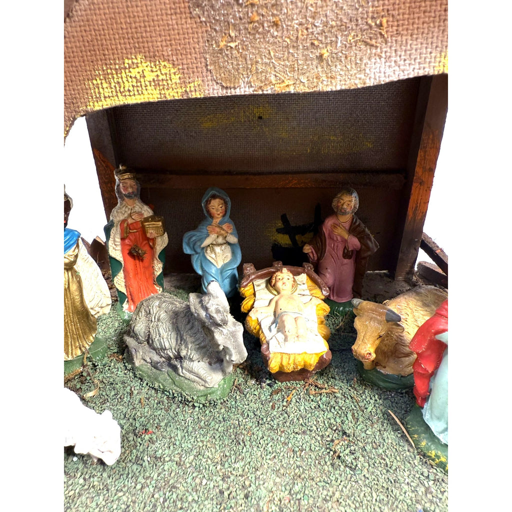 Italian Nativity Set Creche Fontanini  Mid Century Handcrafted Nativity Italy Old World Charm Vintage Christmas Religious Holiday Seasonal