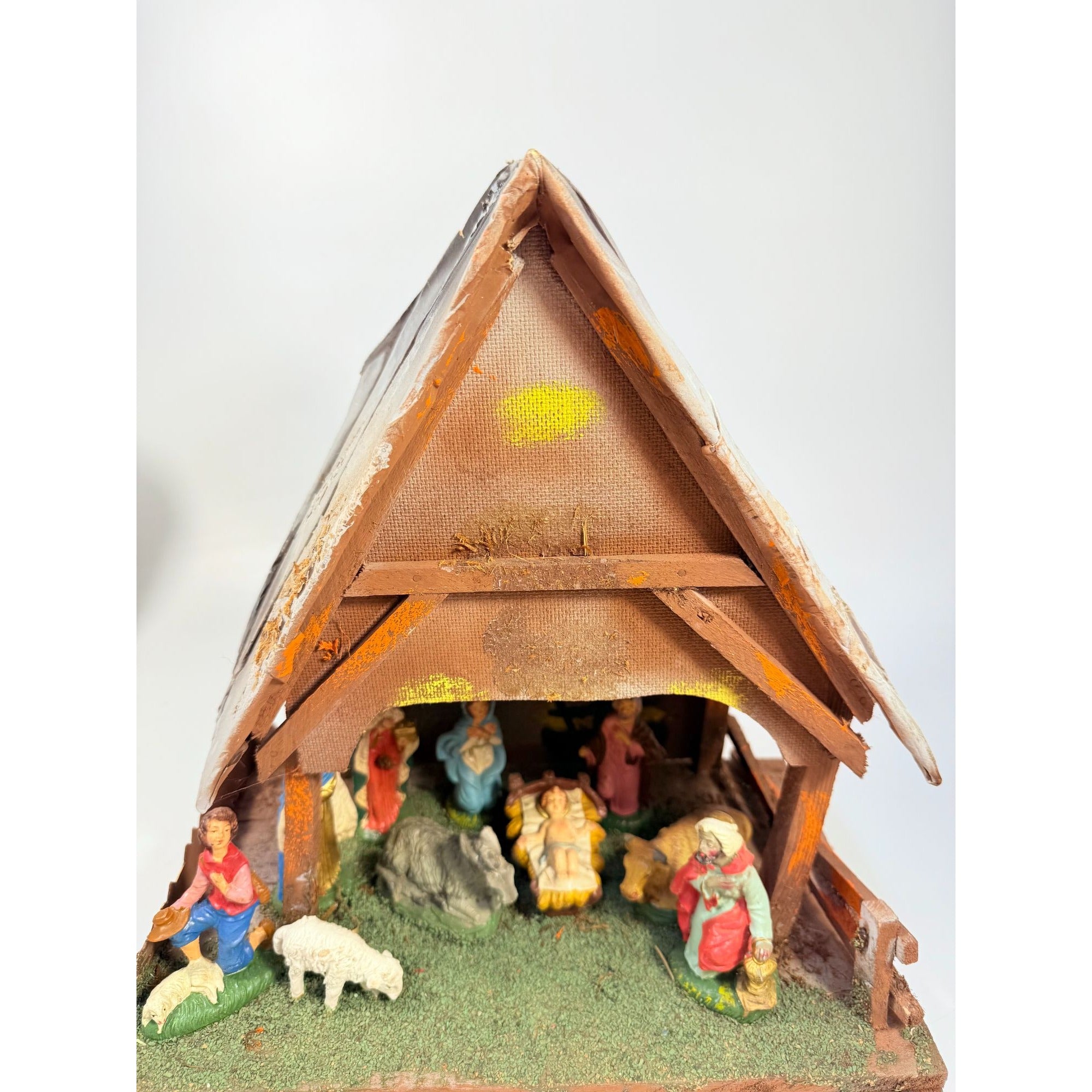 Italian Nativity Set Creche Fontanini  Mid Century Handcrafted Nativity Italy Old World Charm Vintage Christmas Religious Holiday Seasonal