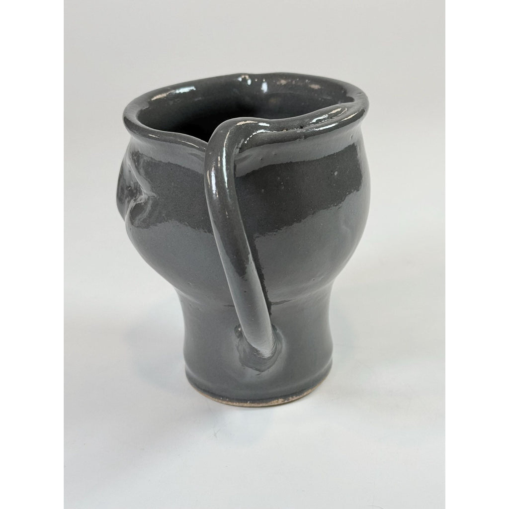 Pottery Cat Creamer Pitcher Mug Handled Kitten Studio Potter Unique Kitchenware Decorative Accents