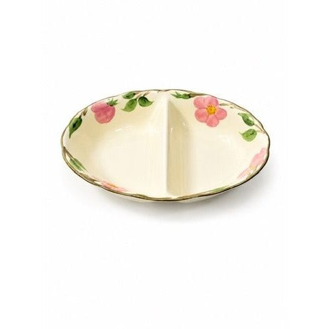 Divided Vegtable Bowl Franciscan Desert Rose Made In England Replacement China Vintage Classic Earthenware Traditional Serving Pieces