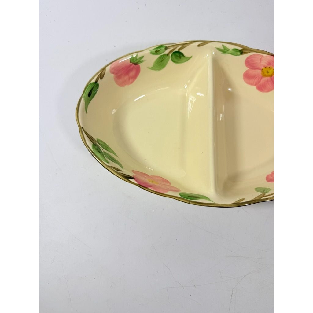 Divided Vegtable Bowl Franciscan Desert Rose Made In England Replacement China Vintage Classic Earthenware Traditional Serving Pieces
