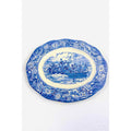 Intonstone Oval Serving Platter Staffordshire Liberty Blue 14" Oval Patriotic Washington Durham Boat Crossing Deleware Replacement China