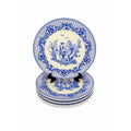 Salad Dessert Plates Set 4 Toile Blue and White Godinger CoDe Jouy  Sunday Afternoon Replacement China Gallery Wall Traditional