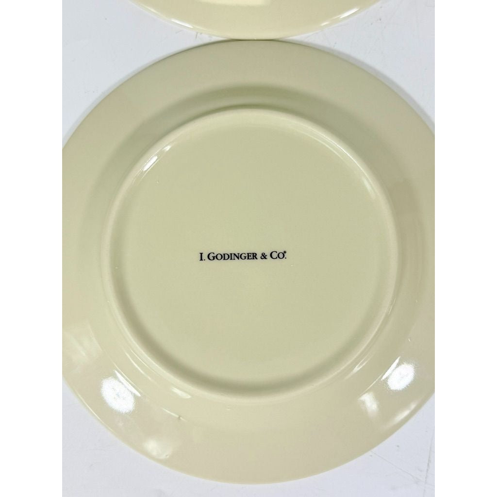 Salad Dessert Plates Set 4 Toile Blue and White Godinger CoDe Jouy  Sunday Afternoon Replacement China Gallery Wall Traditional