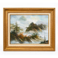 Oil Painting Moutains Oils of The Smokies Mei Shuen Gold Framed
