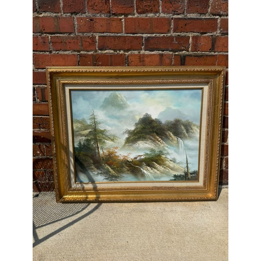 Oil Painting Moutains Oils of The Smokies Mei Shuen Gold Framed