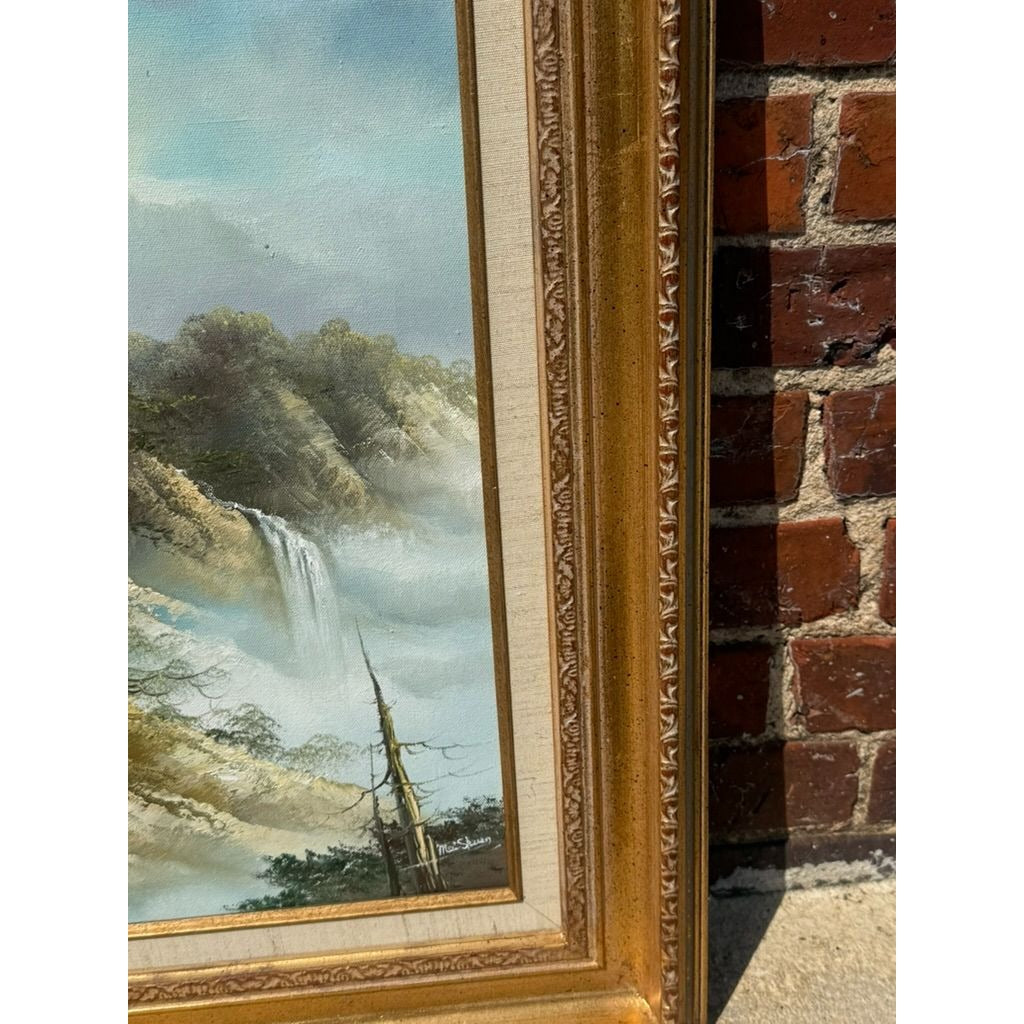 Oil Painting Moutains Oils of The Smokies Mei Shuen Gold Framed