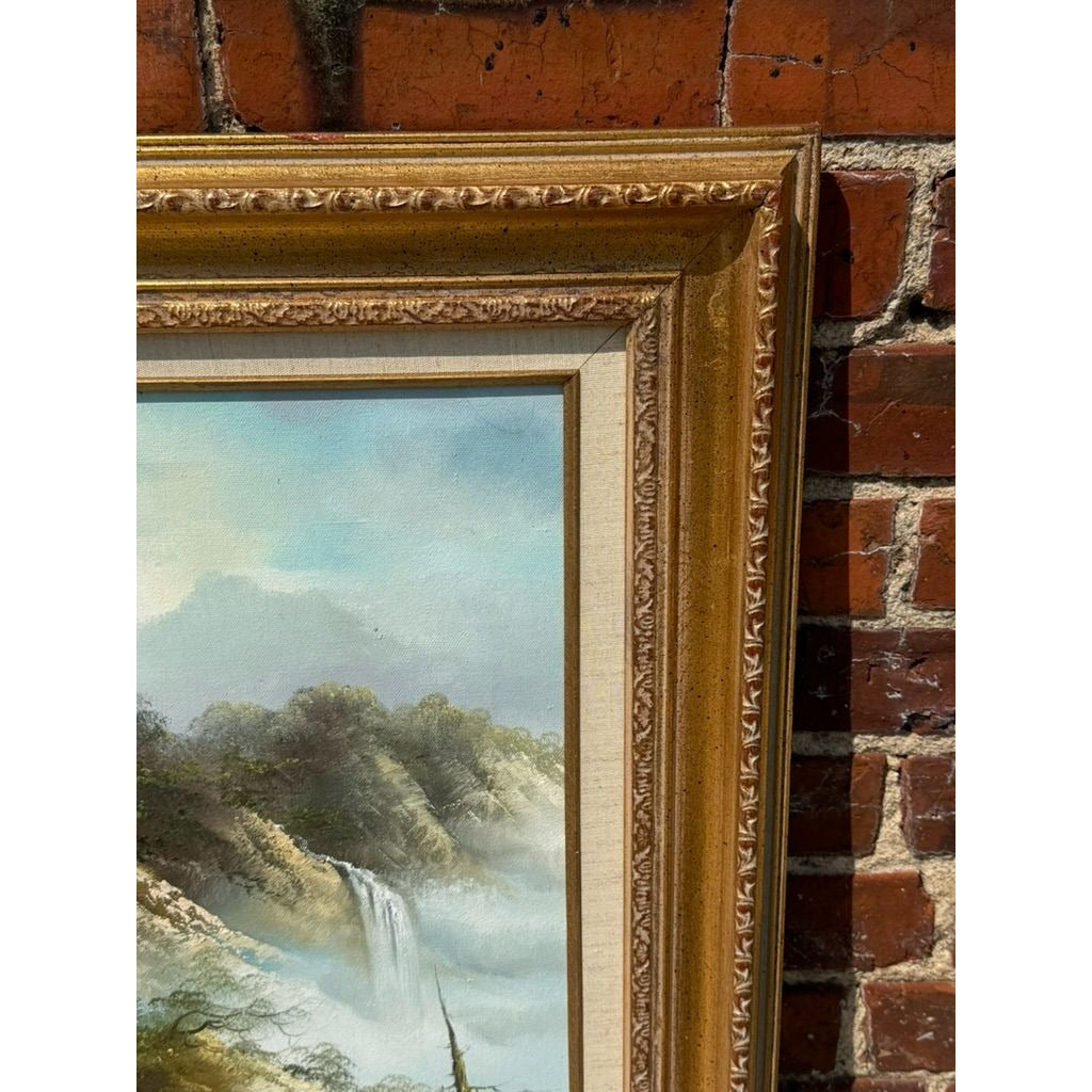 Oil Painting Moutains Oils of The Smokies Mei Shuen Gold Framed