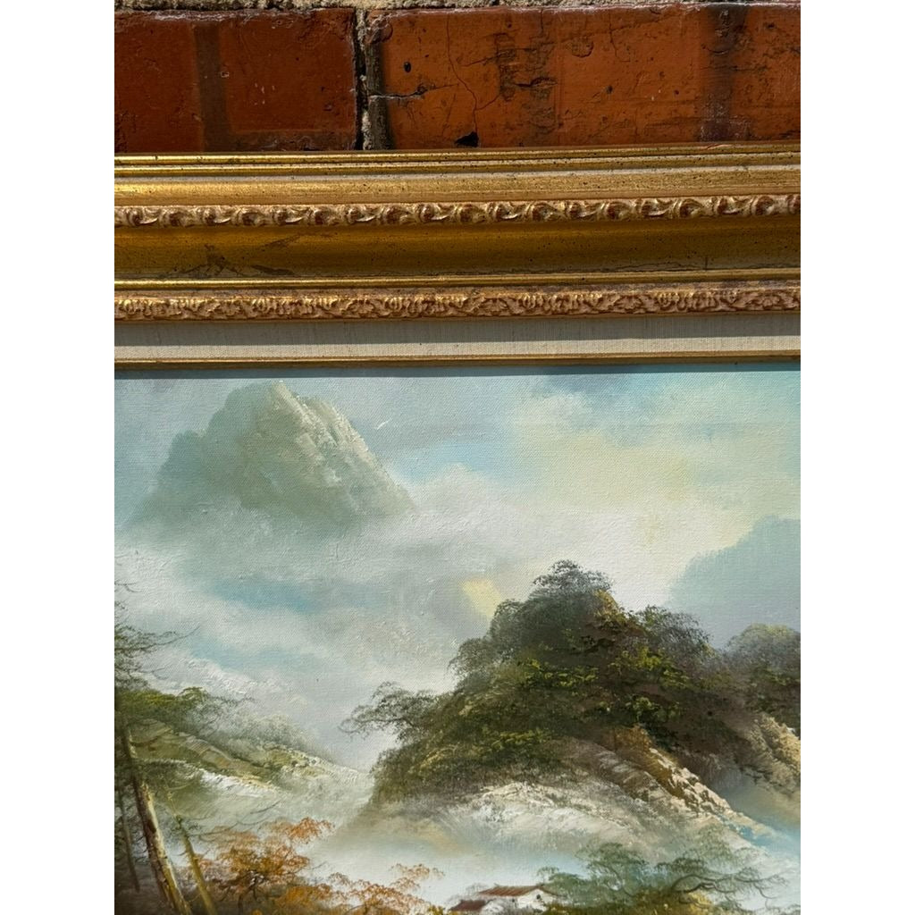 Oil Painting Moutains Oils of The Smokies Mei Shuen Gold Framed