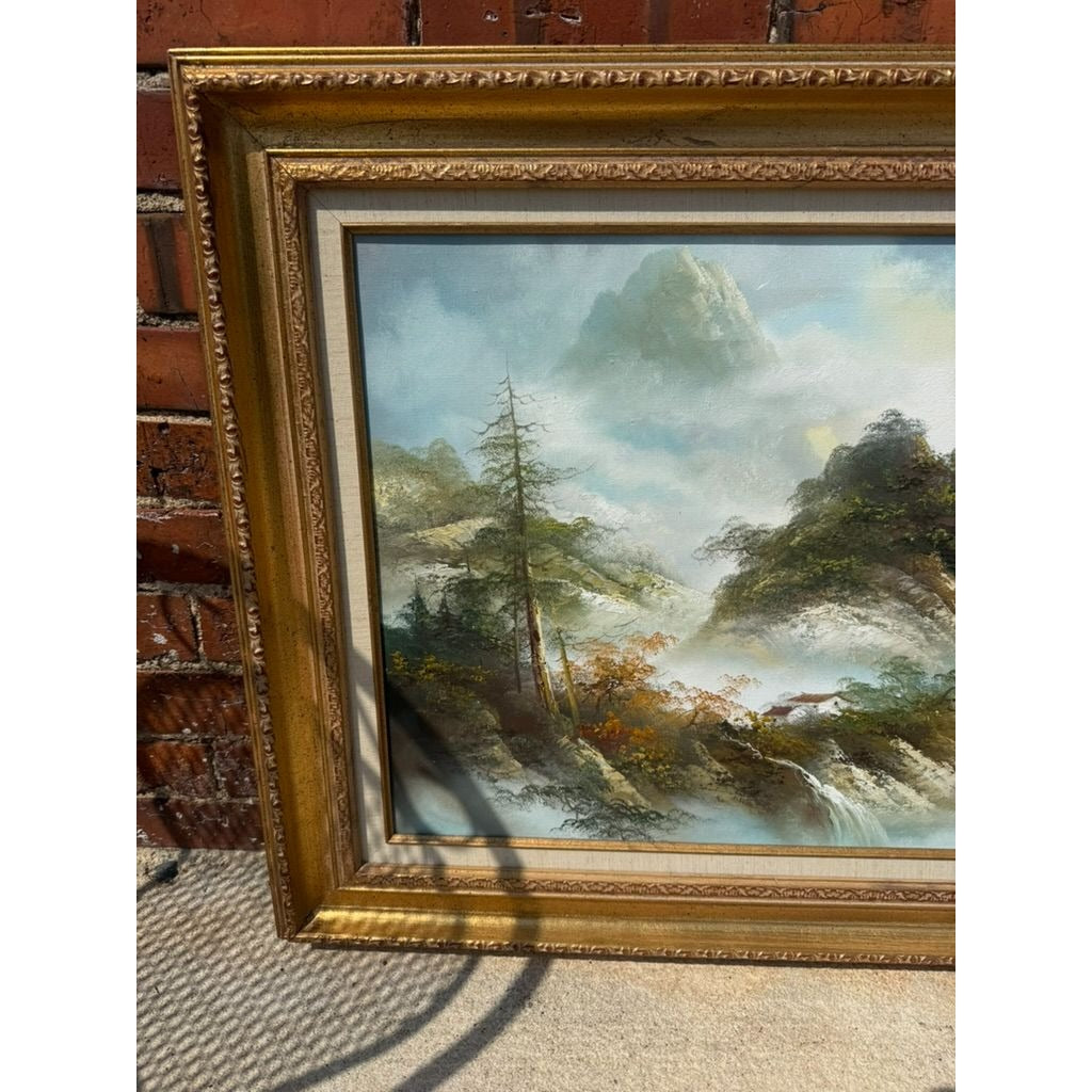 Oil Painting Moutains Oils of The Smokies Mei Shuen Gold Framed
