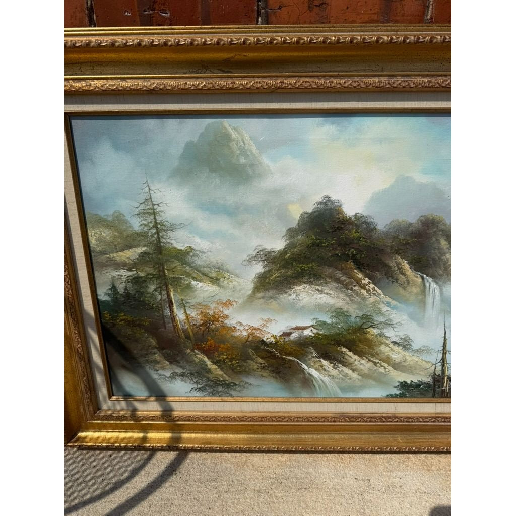 Oil Painting Moutains Oils of The Smokies Mei Shuen Gold Framed