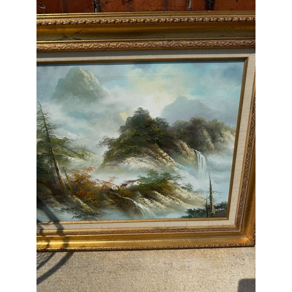 Oil Painting Moutains Oils of The Smokies Mei Shuen Gold Framed