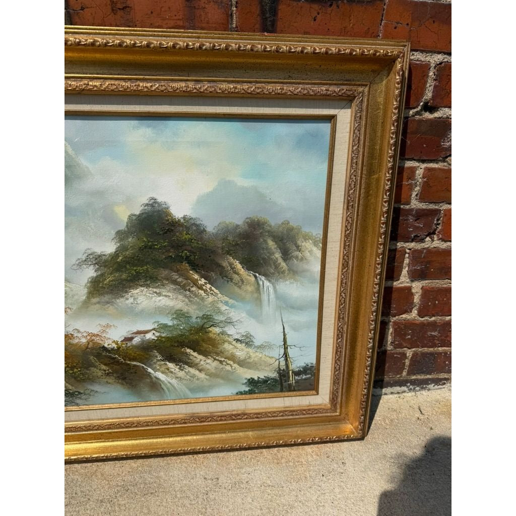 Oil Painting Moutains Oils of The Smokies Mei Shuen Gold Framed