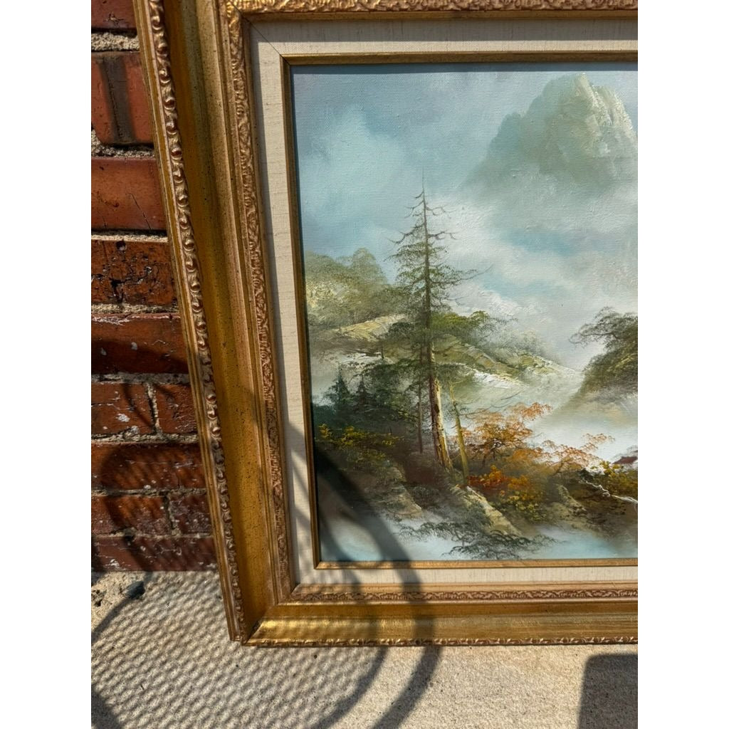 Oil Painting Moutains Oils of The Smokies Mei Shuen Gold Framed