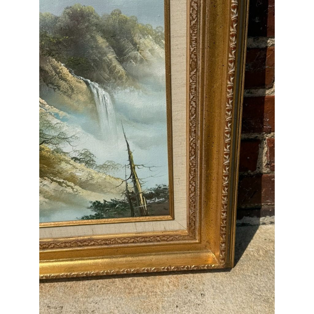 Oil Painting Moutains Oils of The Smokies Mei Shuen Gold Framed