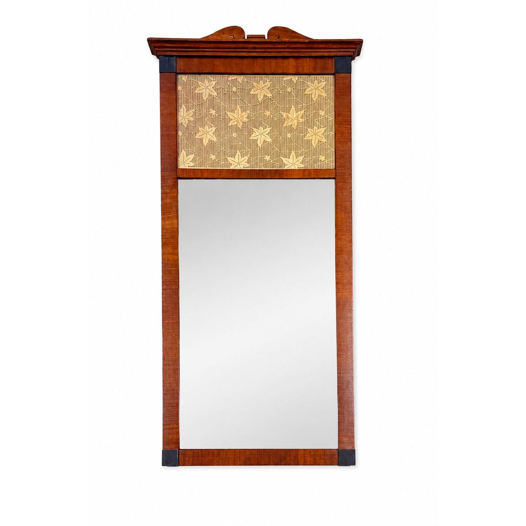 Wall Mirror Antique German Biedermeier Style Trumeau with Scherenschnitte Leaves Inlay Wall Home Decor Unique Home Decor Decorative Accents