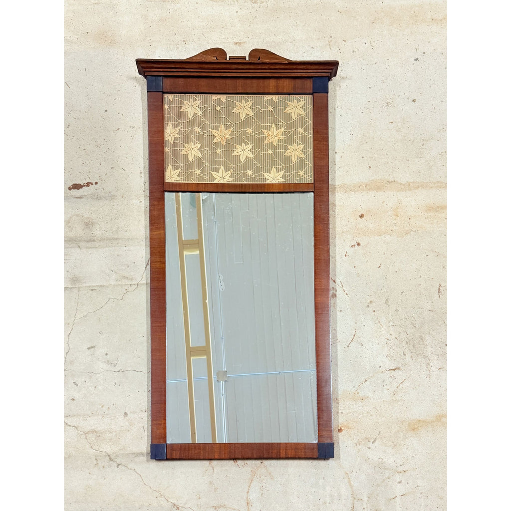 Wall Mirror Antique German Biedermeier Style Trumeau with Scherenschnitte Leaves Inlay Wall Home Decor Unique Home Decor Decorative Accents