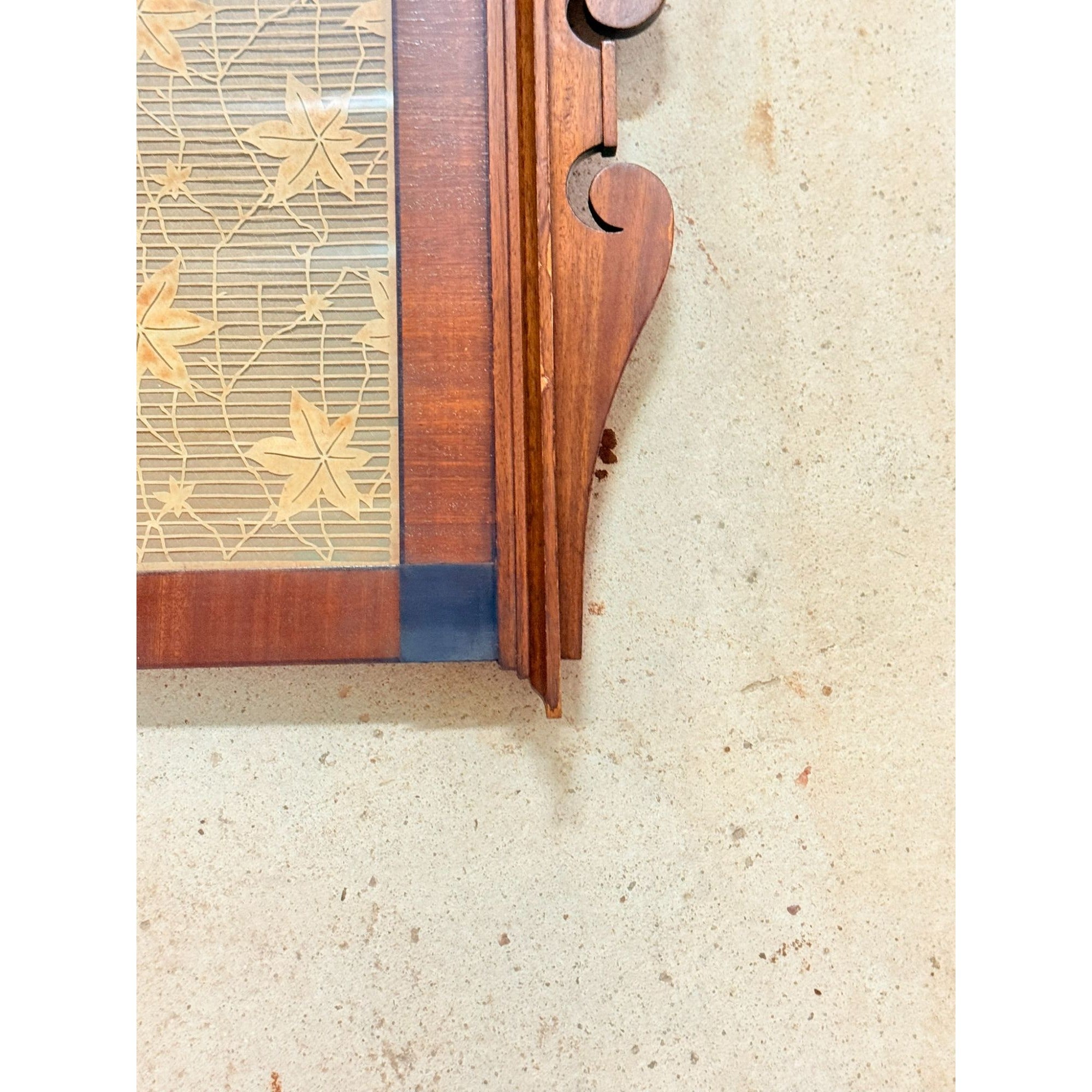 Wall Mirror Antique German Biedermeier Style Trumeau with Scherenschnitte Leaves Inlay Wall Home Decor Unique Home Decor Decorative Accents