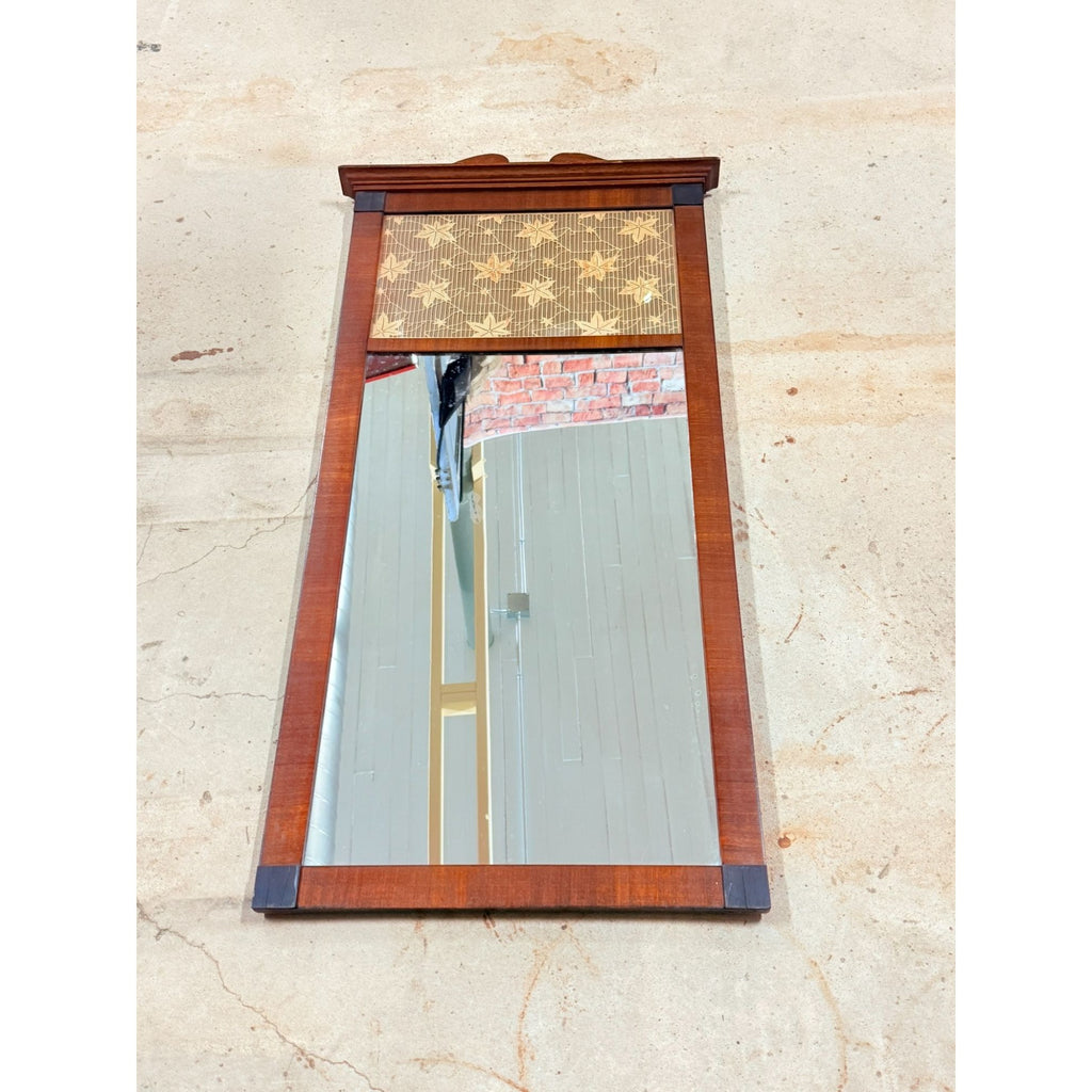 Wall Mirror Antique German Biedermeier Style Trumeau with Scherenschnitte Leaves Inlay Wall Home Decor Unique Home Decor Decorative Accents