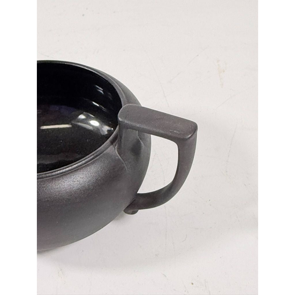 Creamer Pitcher Vintage Wedgwood Black Basalt Jasperware Matte Black glazed inside, 20th Century piece Made in England Replacement China