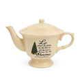 Christmas Irish Christmas Blessing Teapot | Vintage Ceramic Porcelain Holiday Seasonal Serving Replacement China Hostess Tea Party Shamrock