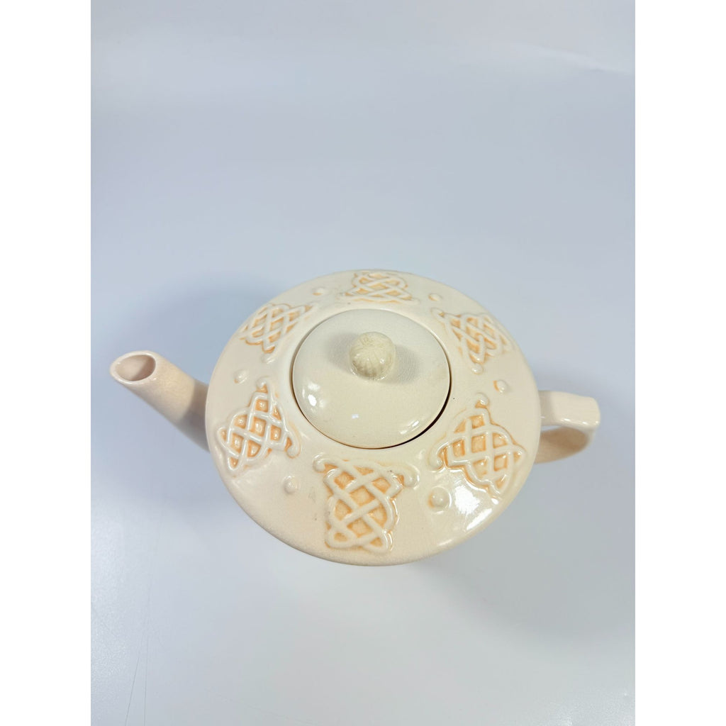 Christmas Irish Christmas Blessing Teapot | Vintage Ceramic Porcelain Holiday Seasonal Serving Replacement China Hostess Tea Party Shamrock