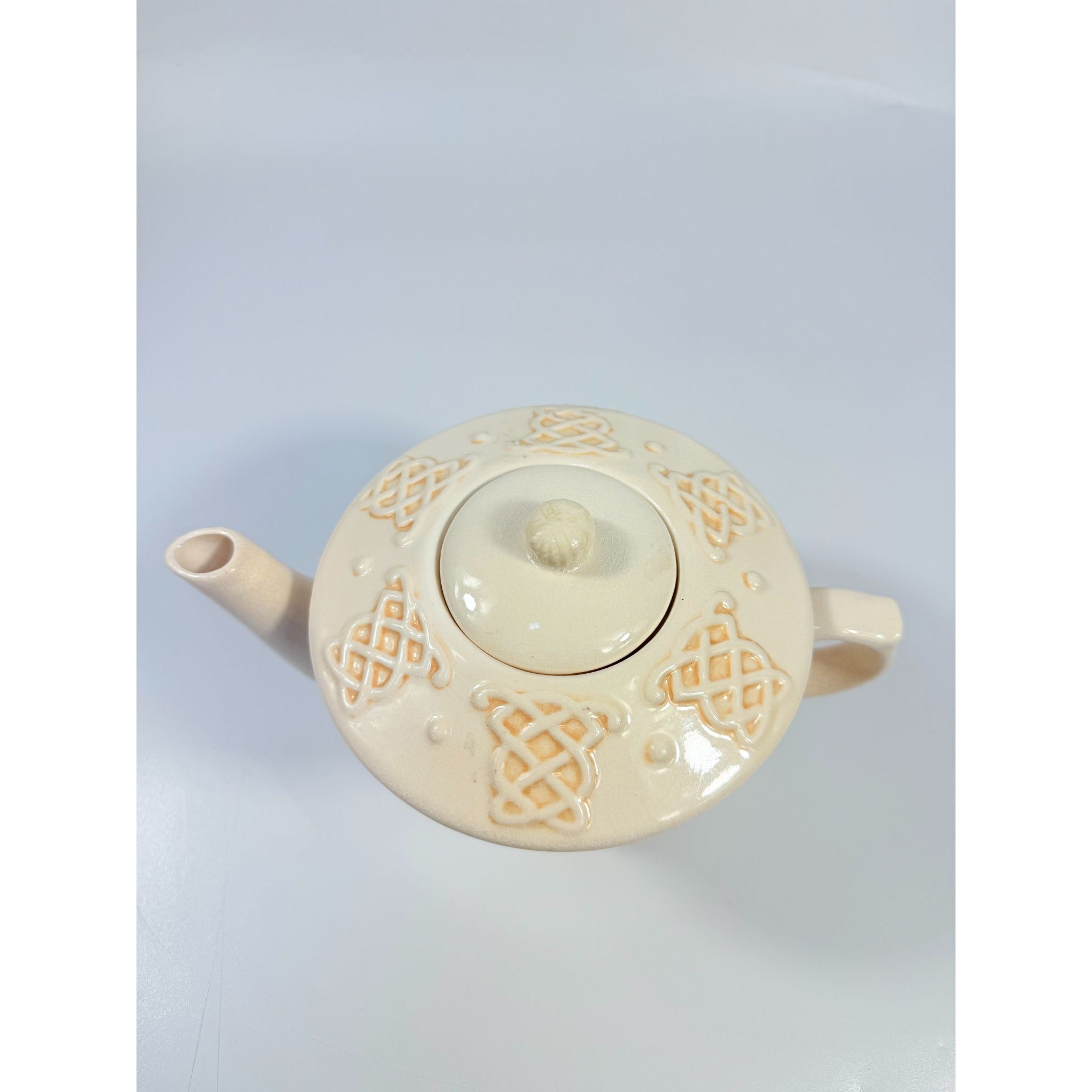 Christmas Irish Christmas Blessing Teapot | Vintage Ceramic Porcelain Holiday Seasonal Serving Replacement China Hostess Tea Party Shamrock