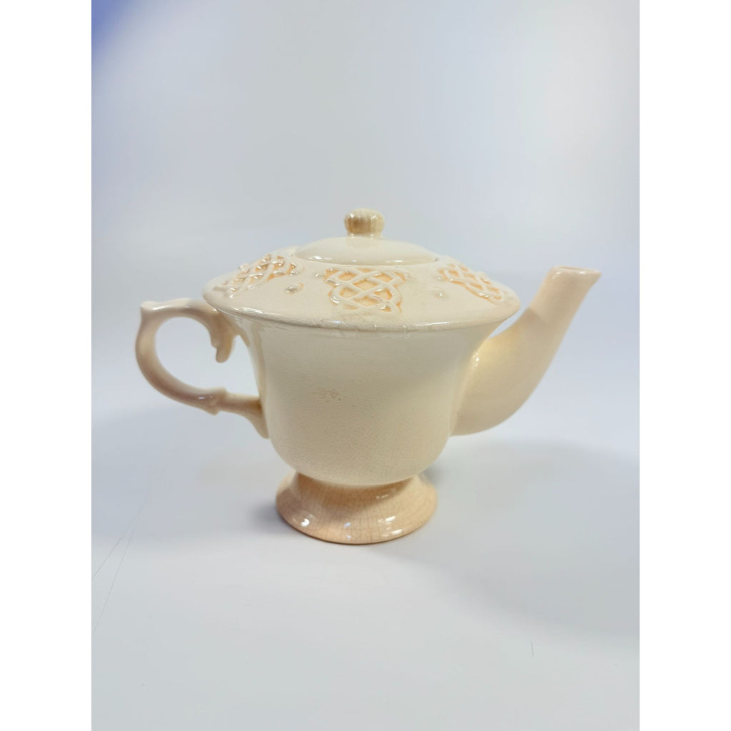 Christmas Irish Christmas Blessing Teapot | Vintage Ceramic Porcelain Holiday Seasonal Serving Replacement China Hostess Tea Party Shamrock