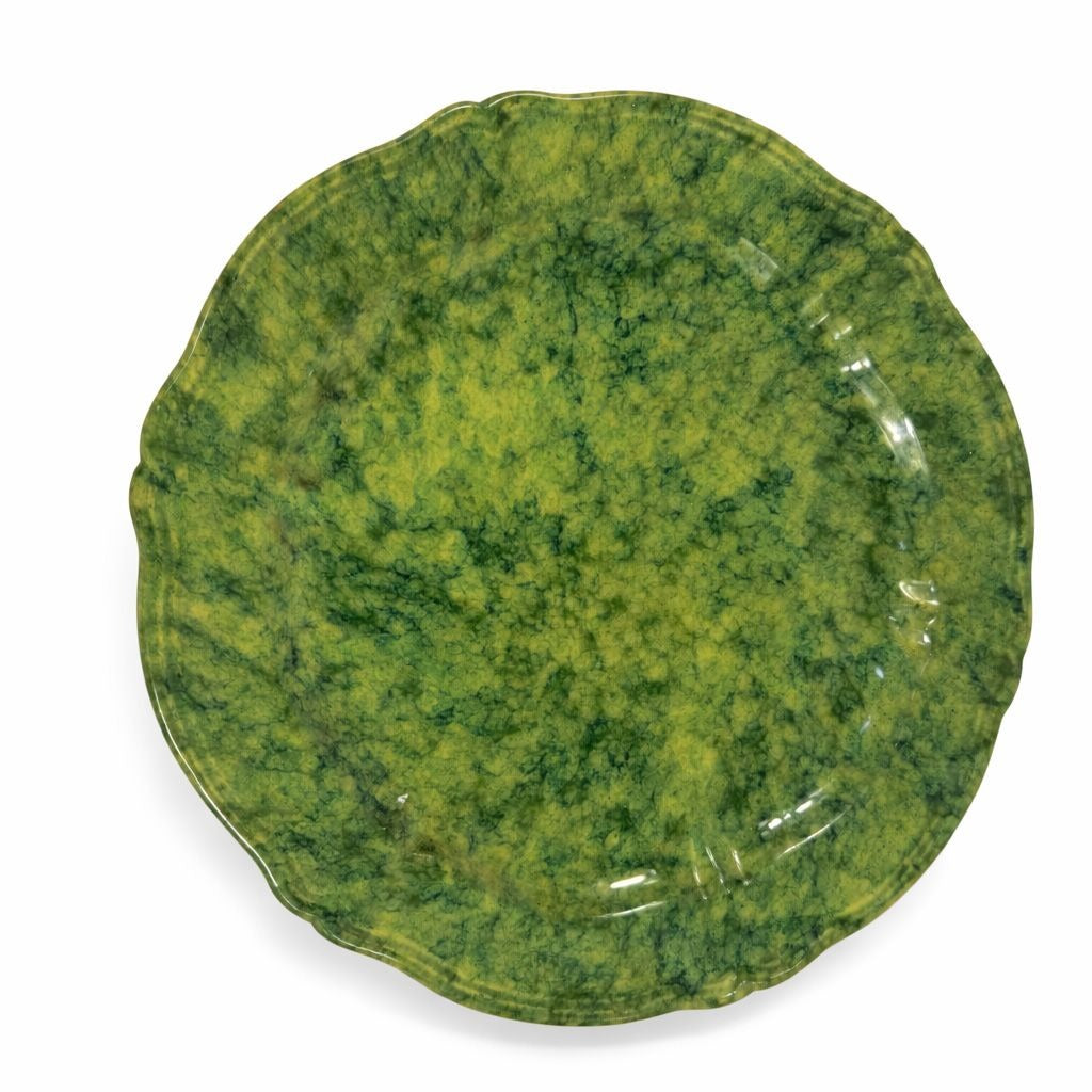 Serving Platter Chop Plate Italian Pottery Cantagalli Florance Italy Green Spongeware Replacement China Wedding Traditional Grand Millenial
