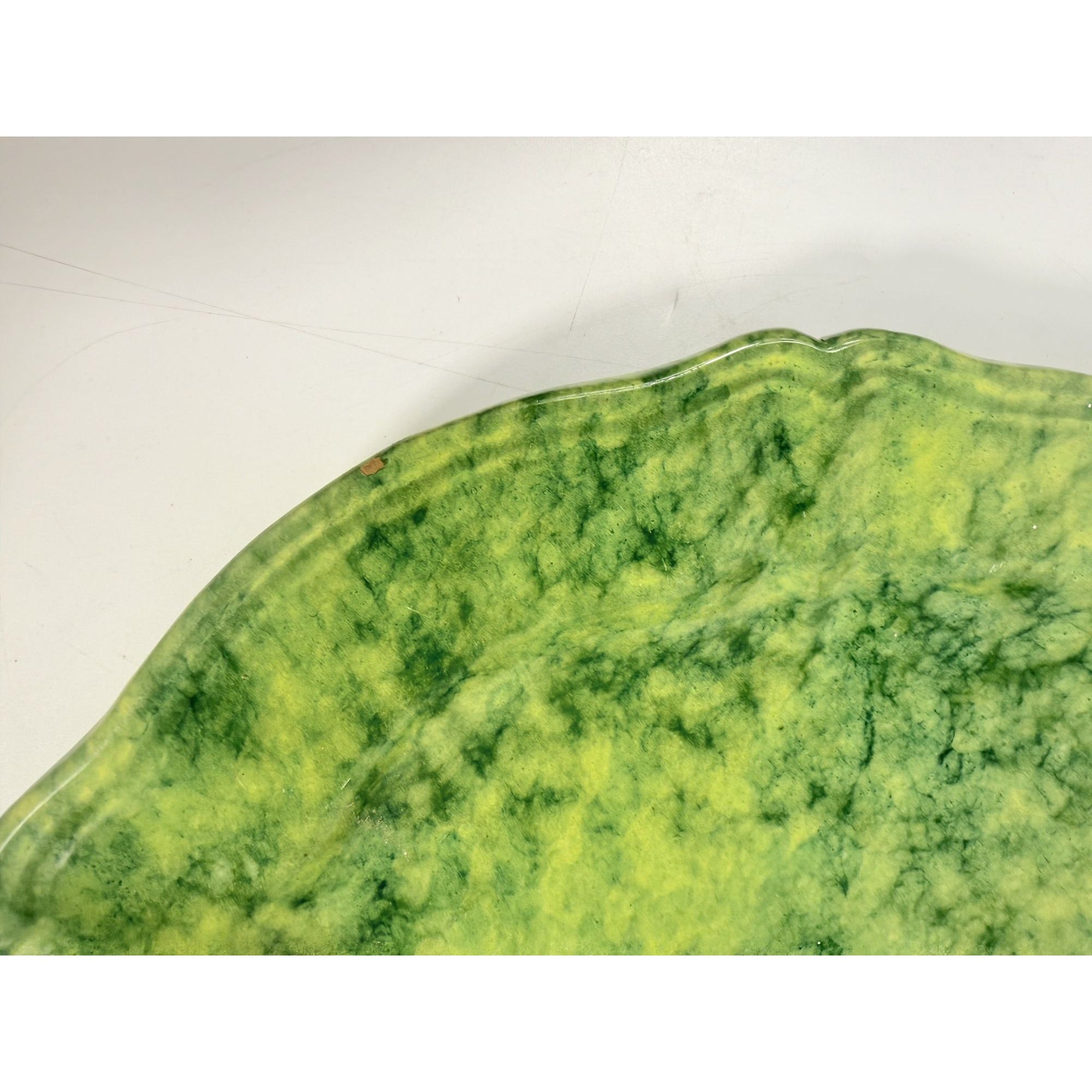Serving Platter Chop Plate Italian Pottery Cantagalli Florance Italy Green Spongeware Replacement China Wedding Traditional Grand Millenial