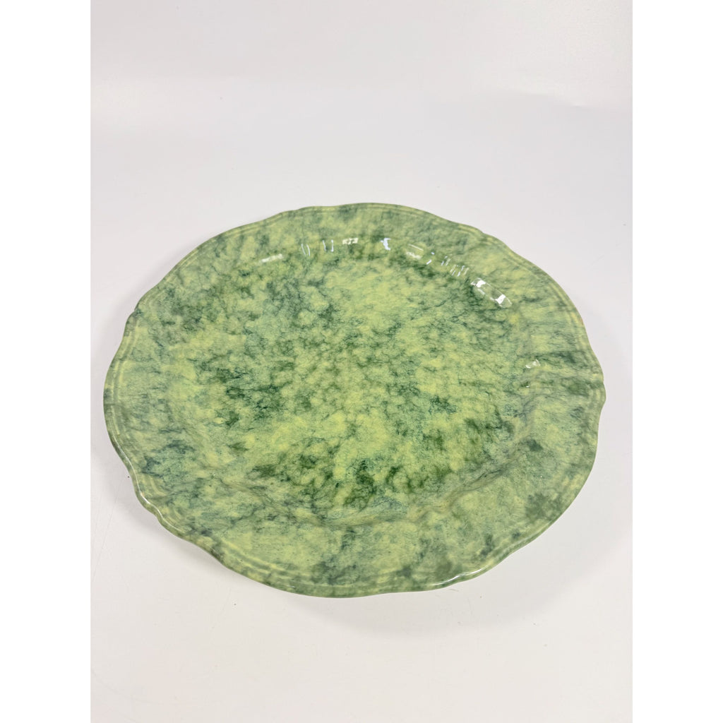 Serving Platter Chop Plate Italian Pottery Cantagalli Florance Italy Green Spongeware Replacement China Wedding Traditional Grand Millenial
