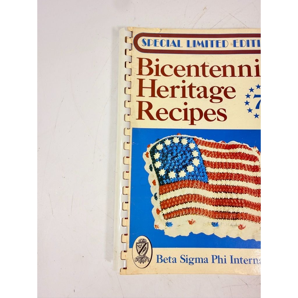 Vintage Cookbook 1976 Bicentennial Heritage Recipes Cookbook Beta Sigma Phi International America