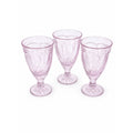 Noritake Pink Swirl Ice Tea Goblets Set 3 Vintage Retired Replacement Glassware Stemware Barware Hostess Drinking Glasses