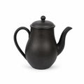 Coffee Pot Wedgwood Black Basalt Jasperware Vintage Rare Matte Black Teapot glazed inside 20th Century Made in England Replacement China