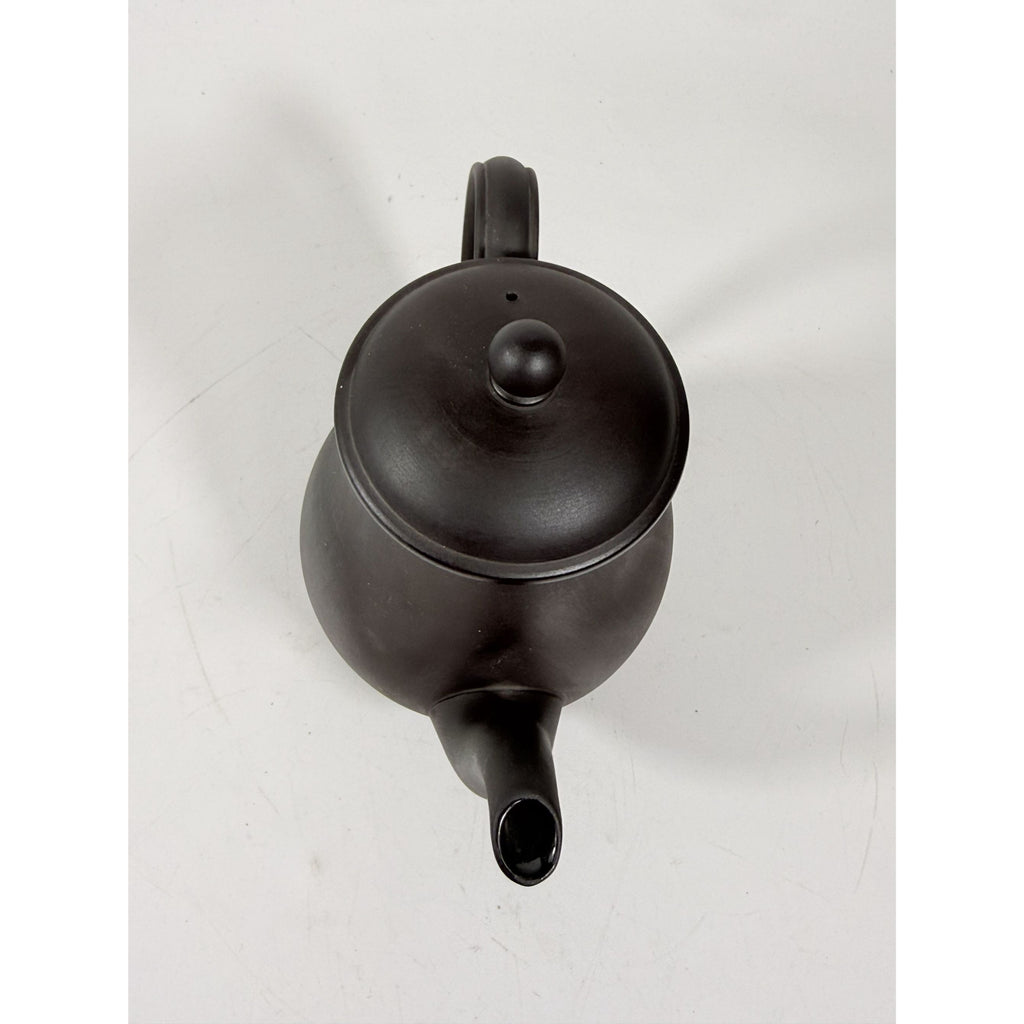 Coffee Pot Wedgwood Black Basalt Jasperware Vintage Rare Matte Black Teapot glazed inside 20th Century Made in England Replacement China