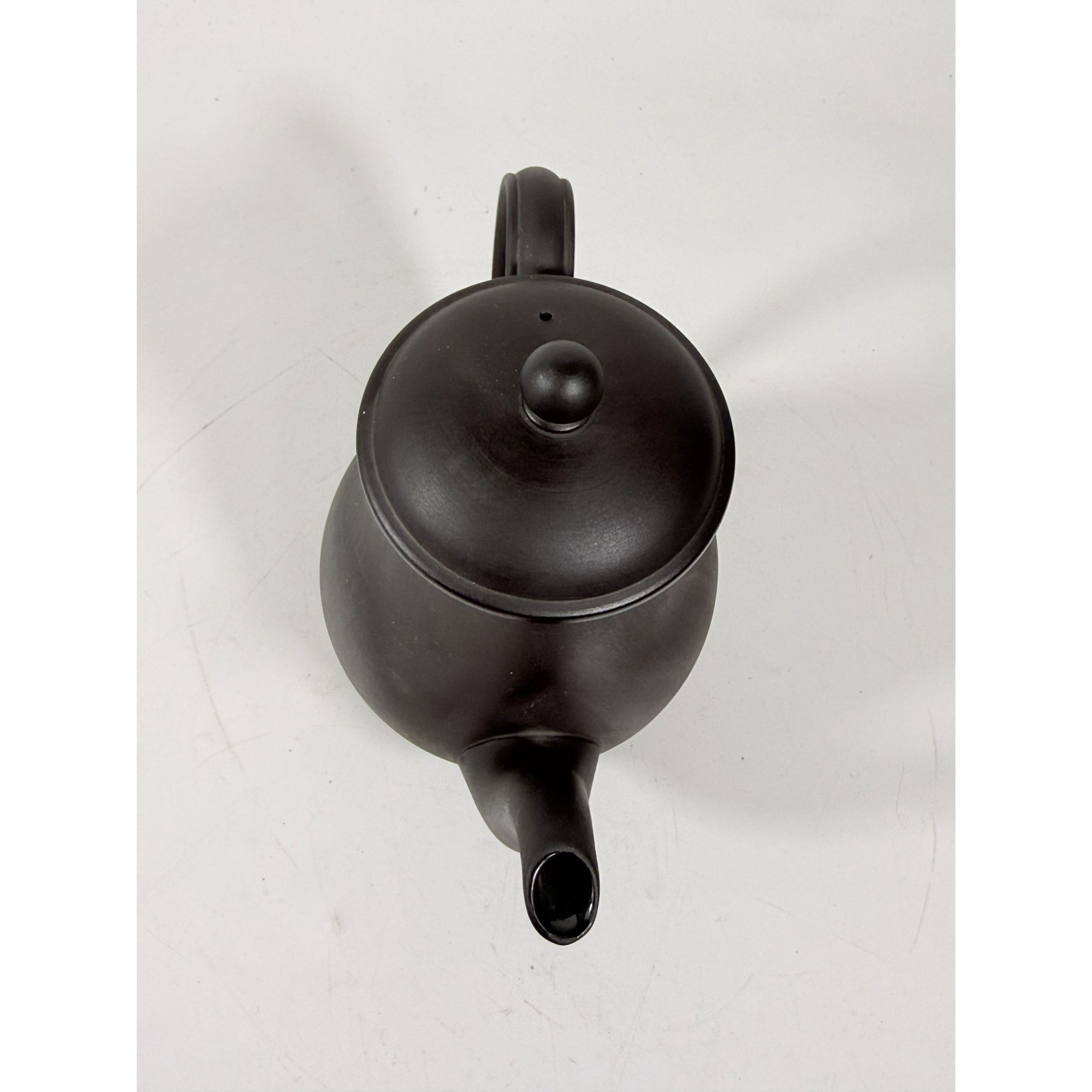 Coffee Pot Wedgwood Black Basalt Jasperware Vintage Rare Matte Black Teapot glazed inside 20th Century Made in England Replacement China