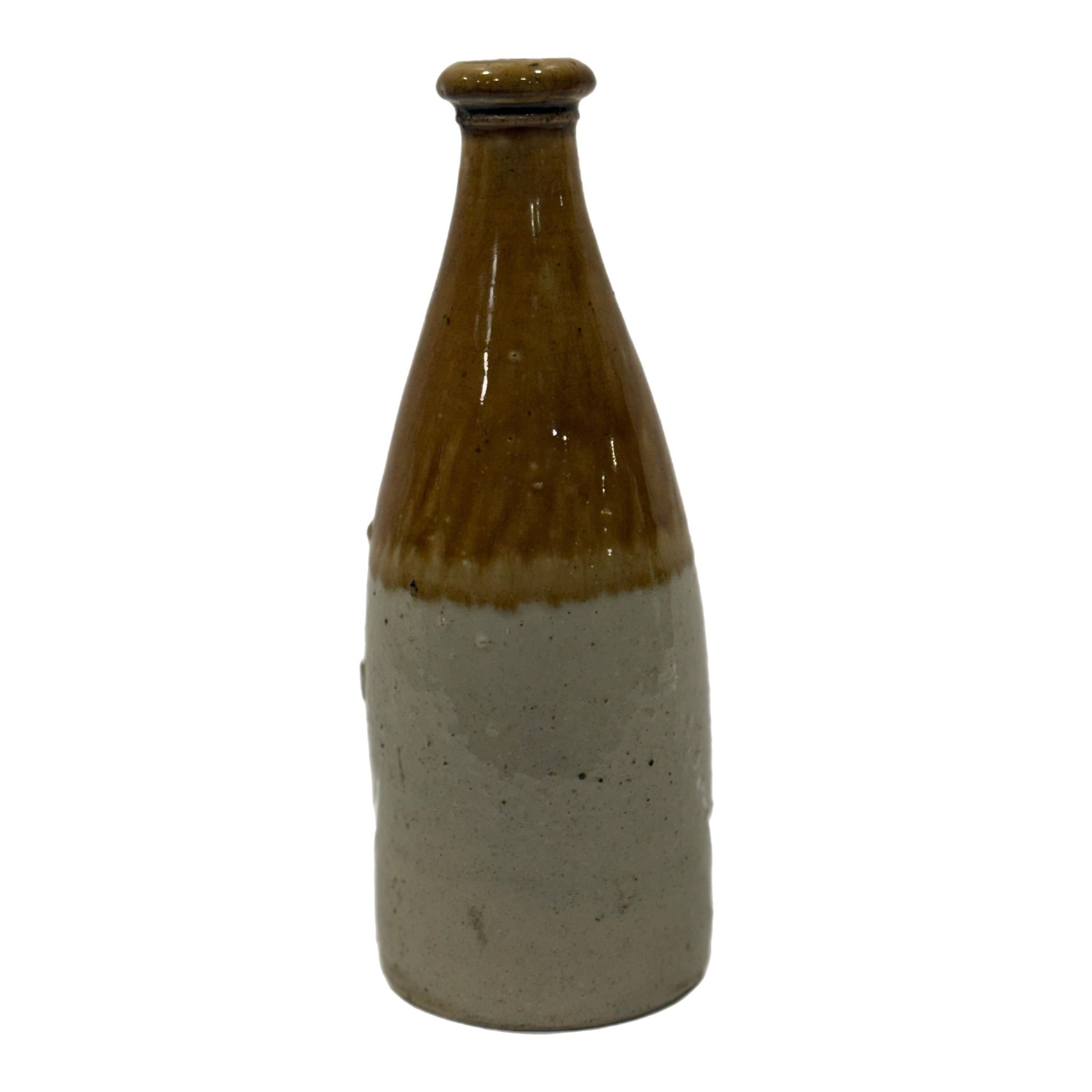 Pottery Bottle Antique 1880s Grosvenor Stoneware Ginger Beer Glasgow Scotland #13 Ceramic Cottage Core Farmhouse Granny Core Primitive